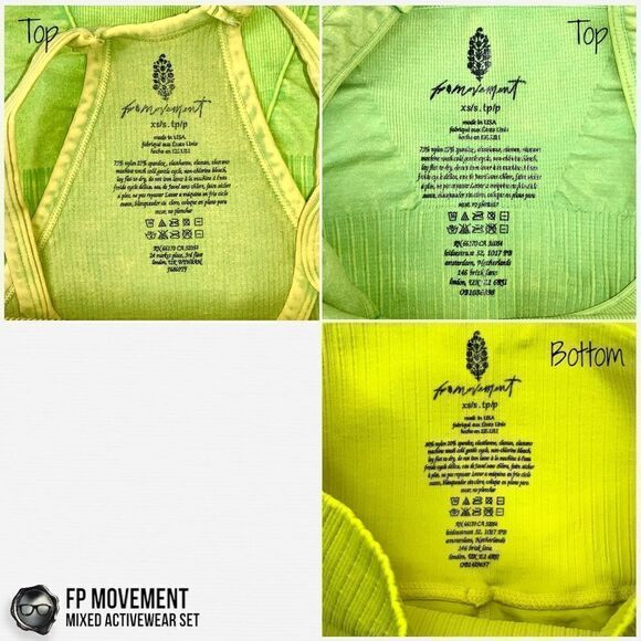 FP MOVEMENT ACTIVEWEAR SET: GOOD KARMA SQUARE NECK BRA + LEGGINGS + HR CROP TANK - Picture 13 of 16